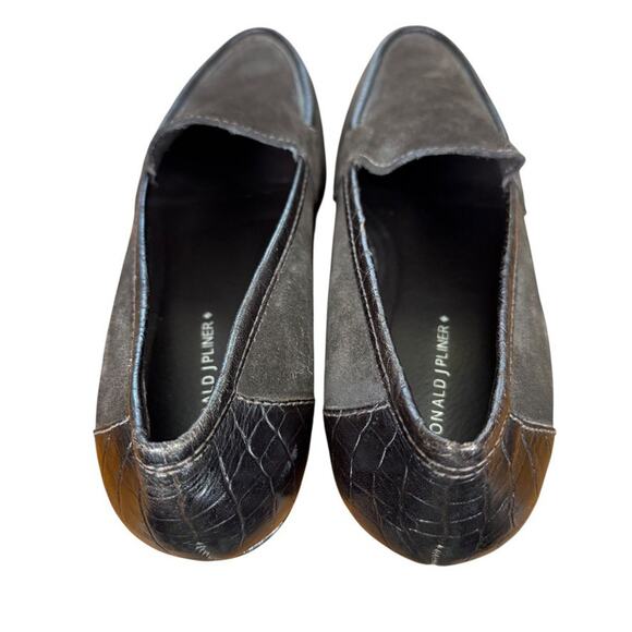 Donald J Pliner Riza Womens Brown Wedge Suede Leather Slip On Shoes Loafers 8.5 - Picture 10 of 16
